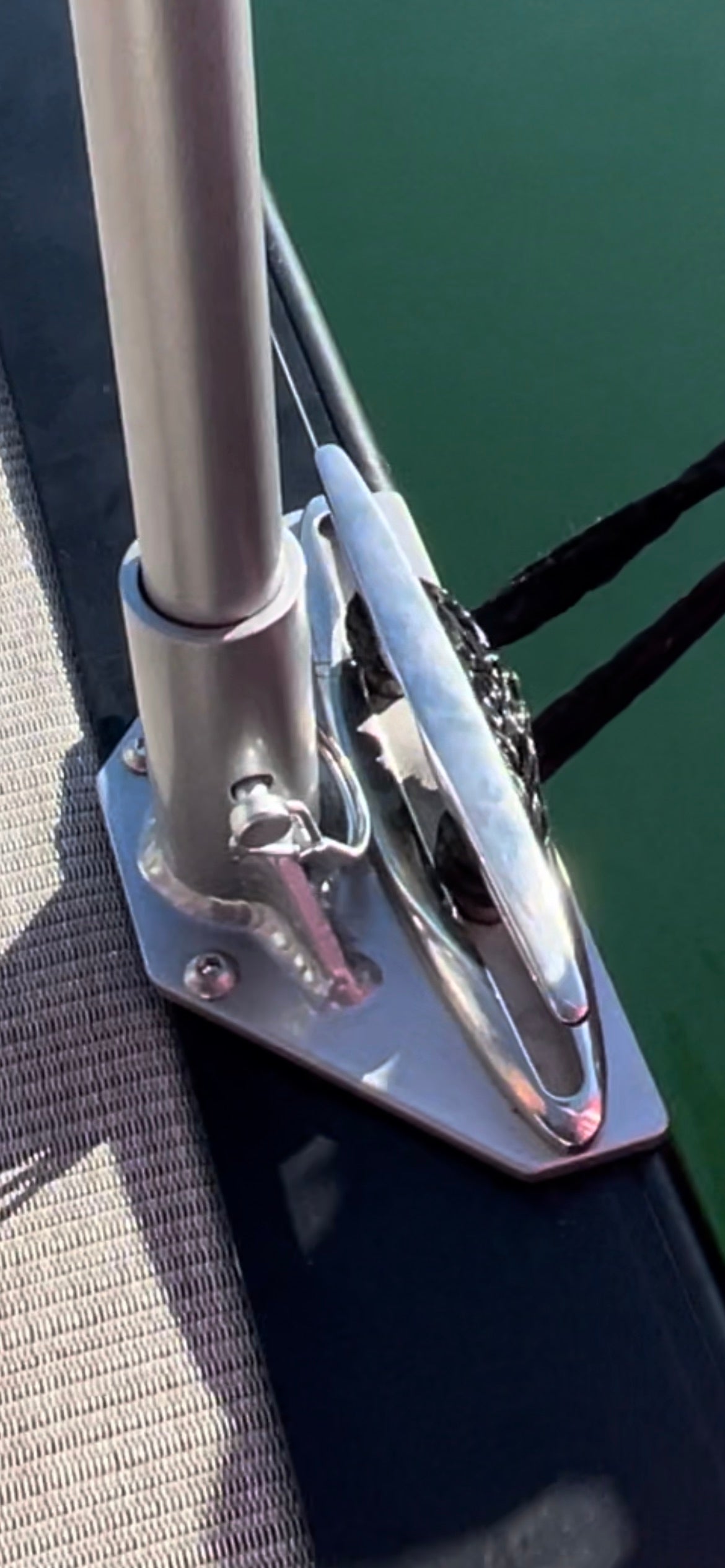 Boat Flagpole and Mount for 6” Pull up Dock Cleat