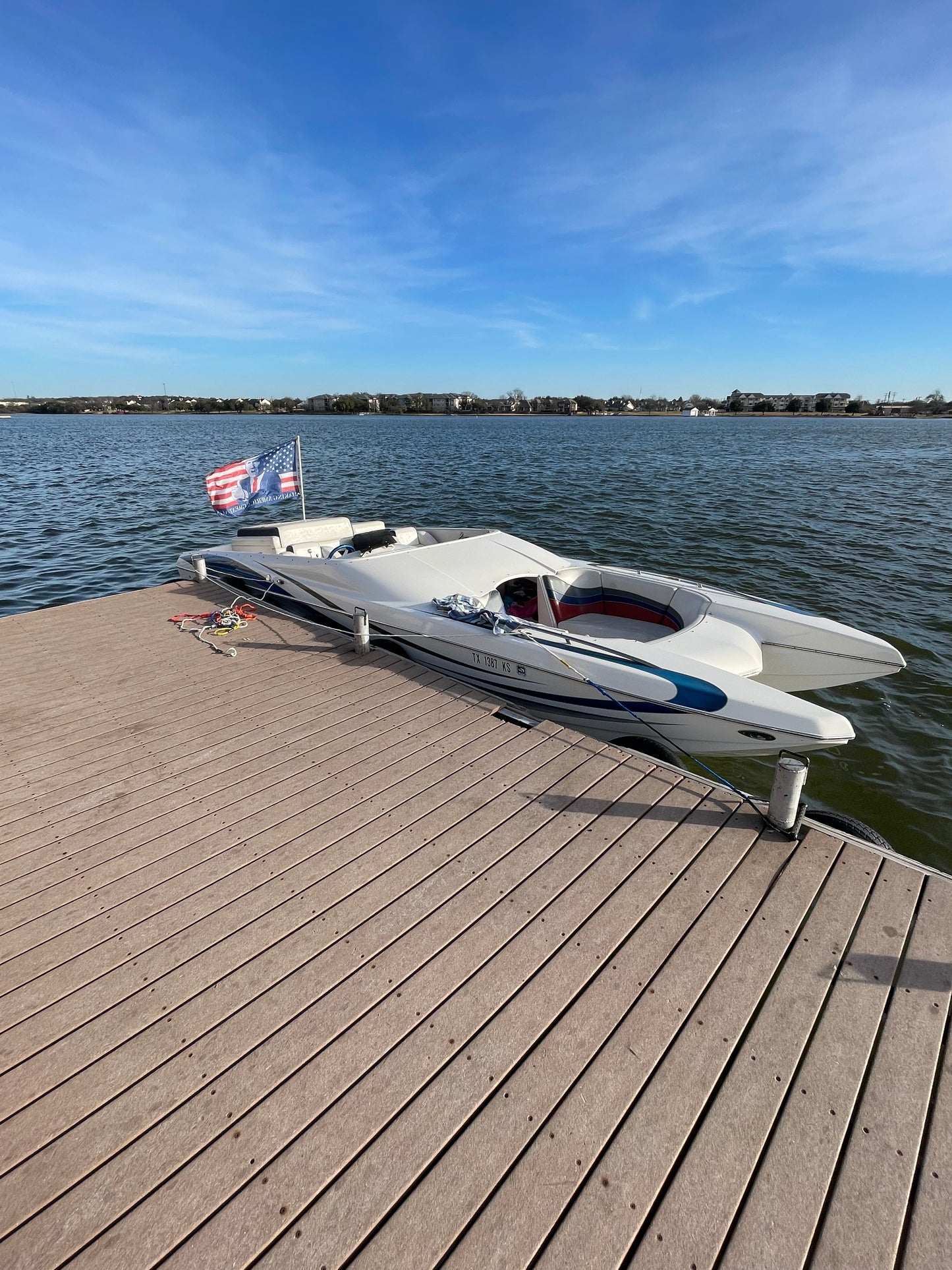 Boat Flagpole and 20 Degree Above Transom Mount