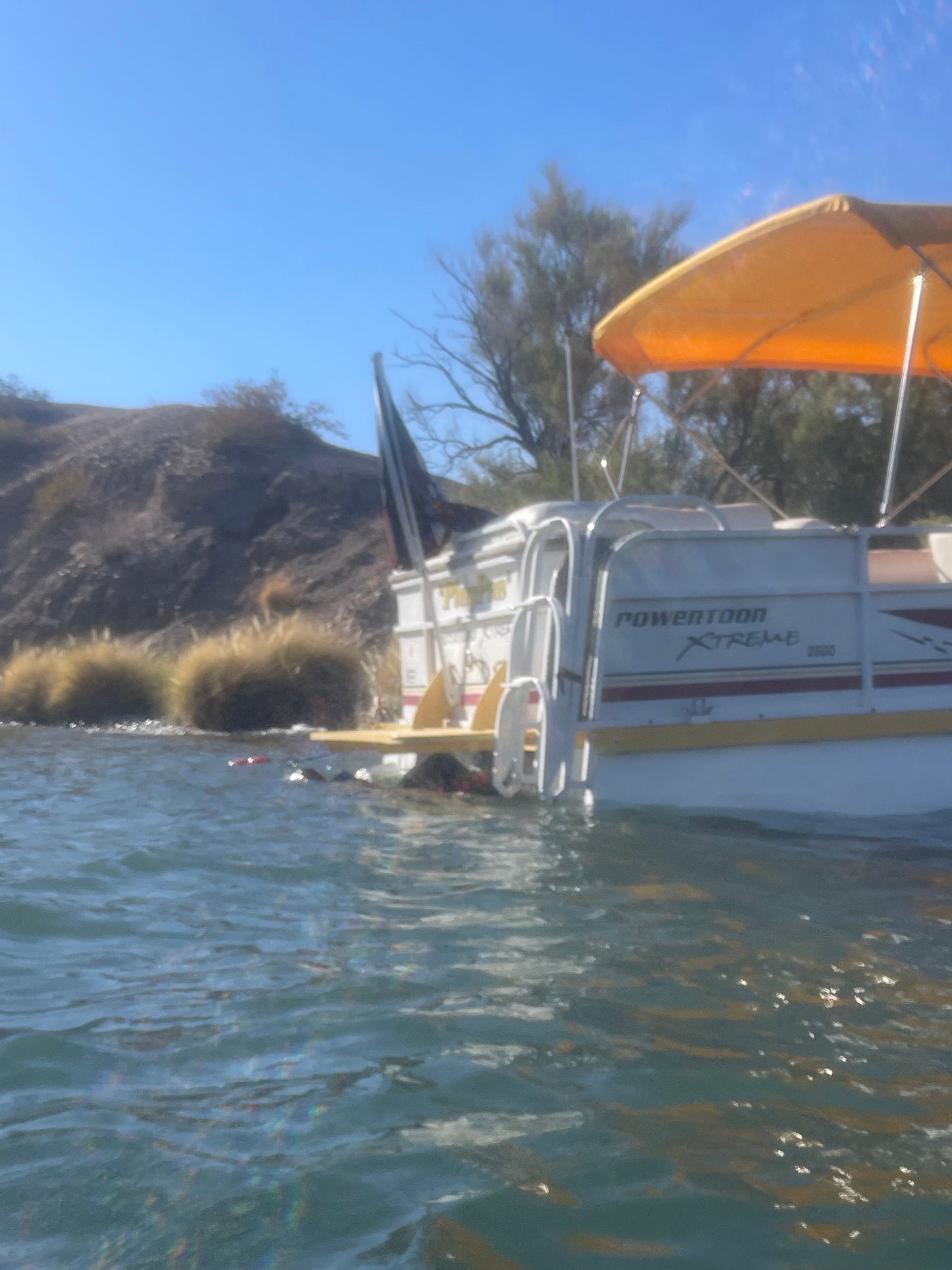 Boat Flagpole and 10 Degree Above Transom Mount