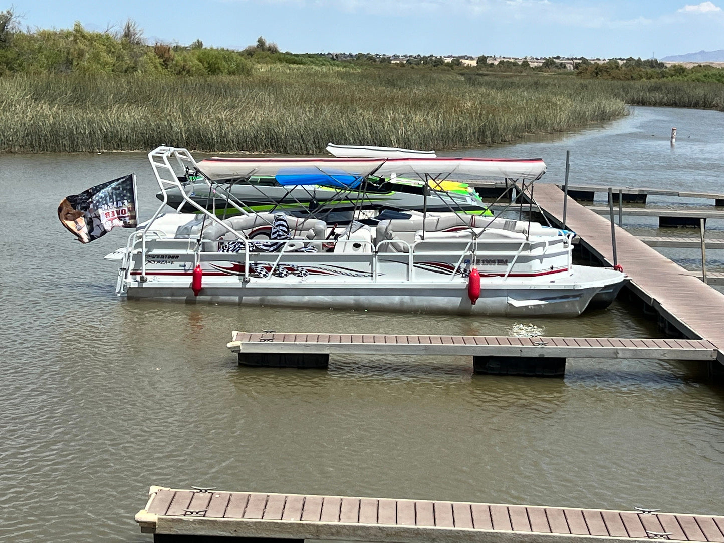 Boat Flagpole and 10 Degree Above Transom Mount