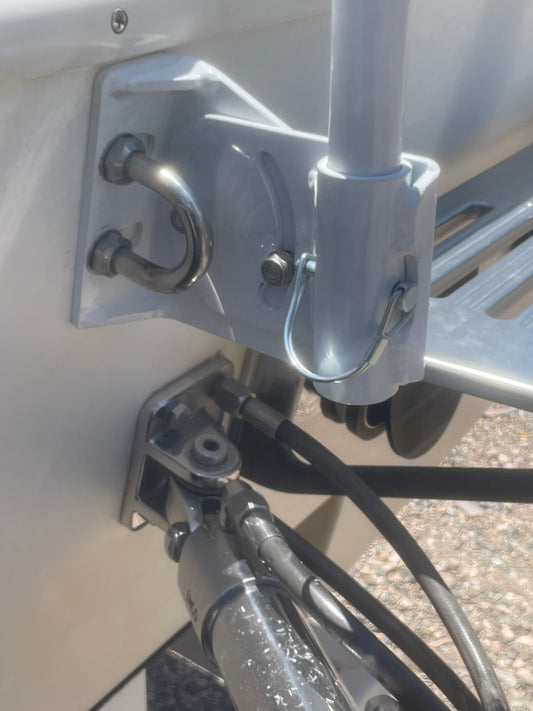 Boat Flagpole and Transom Mount for 1/2” U-Bolt “No Drilling”
