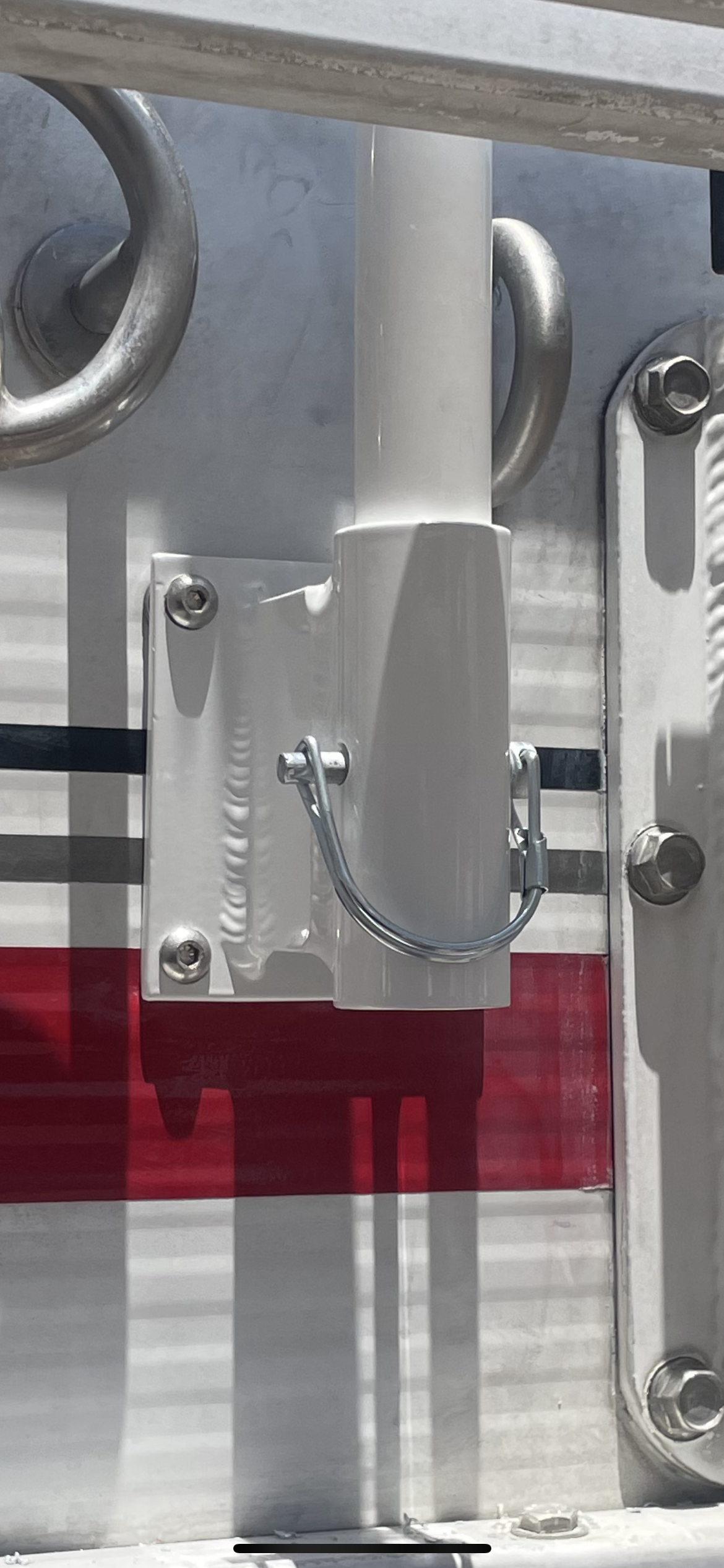 Boat Flagpole and Above Transom Mount Straight