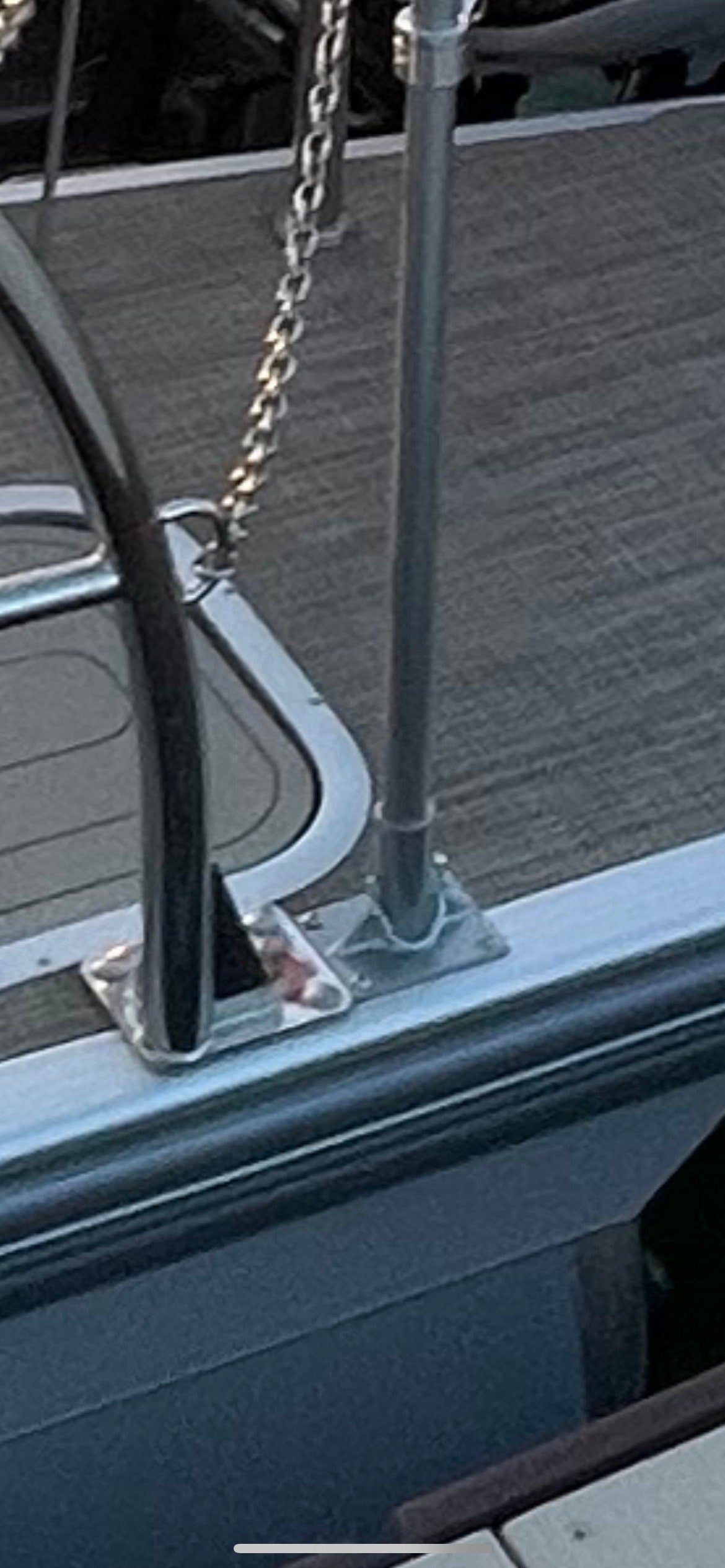 Boat Flagpole and Universal Mount for Pontoons