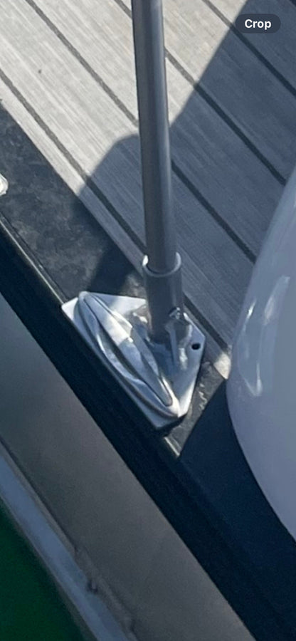 Boat Flagpole and Mount for 6” Pull up Dock Cleat