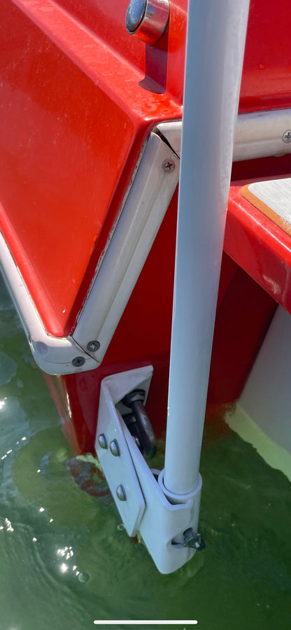Boat Flagpole and Transom Mount for 1/2” U-Bolt “No Drilling”