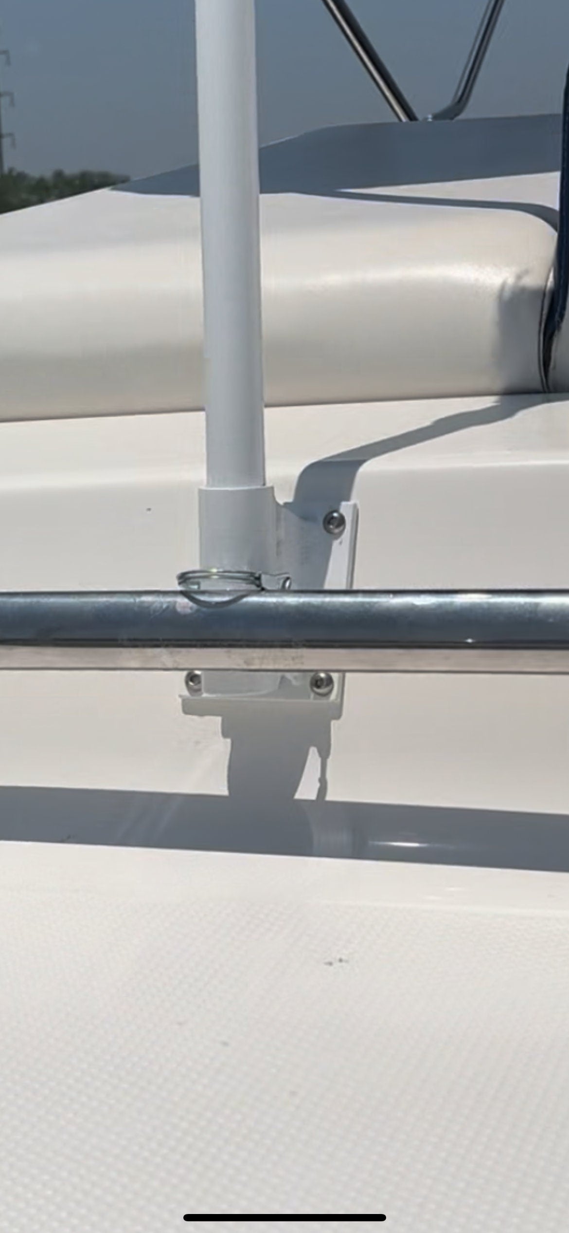 Boat Flagpole and 30 Degree Above Transom Mount